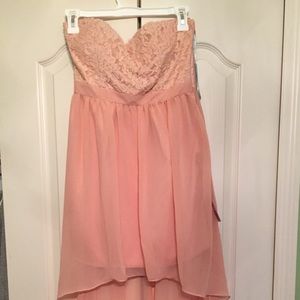 Nude/Light Pink Heart Shape Strapless Dress
